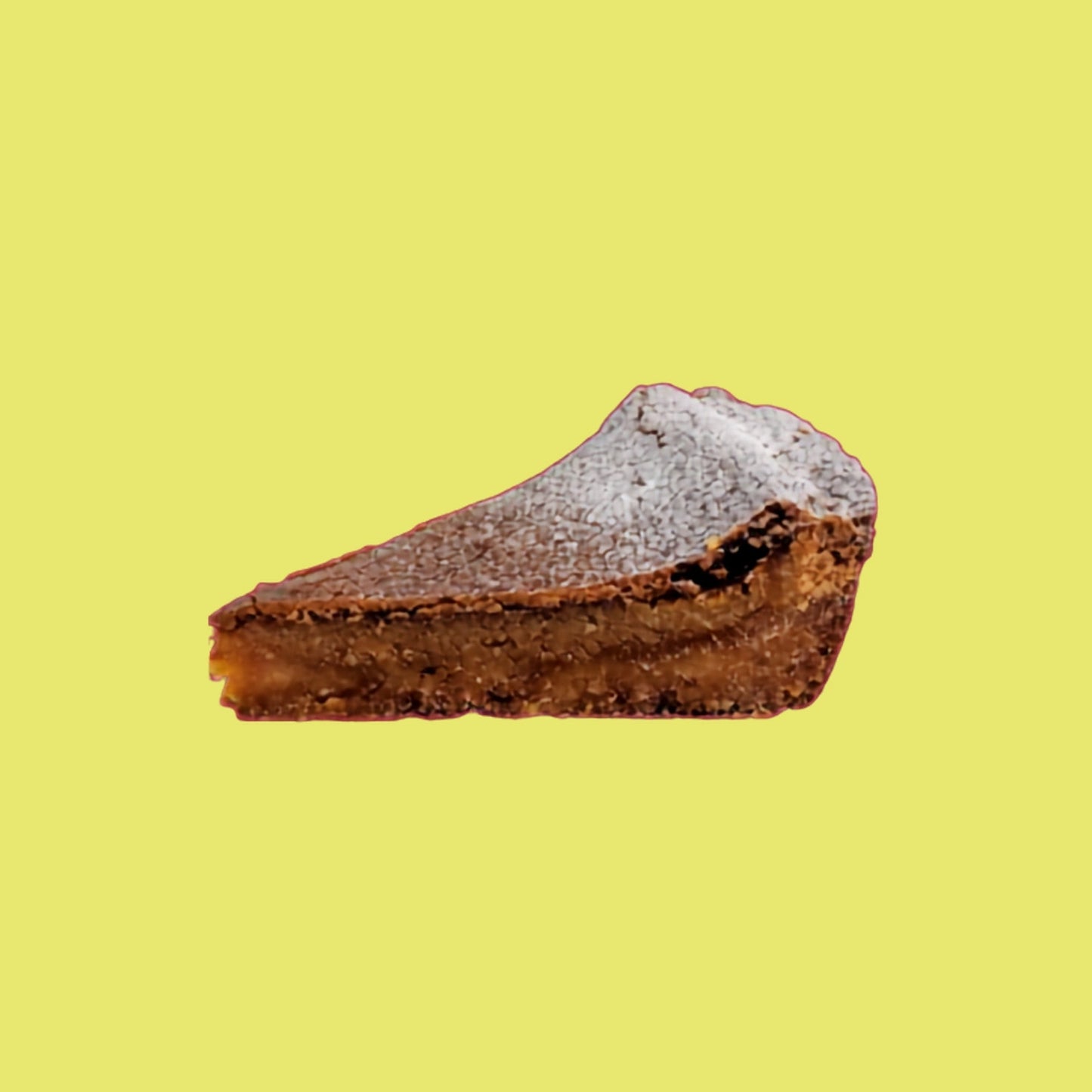 Candied Pie Slice with Icing Sugar