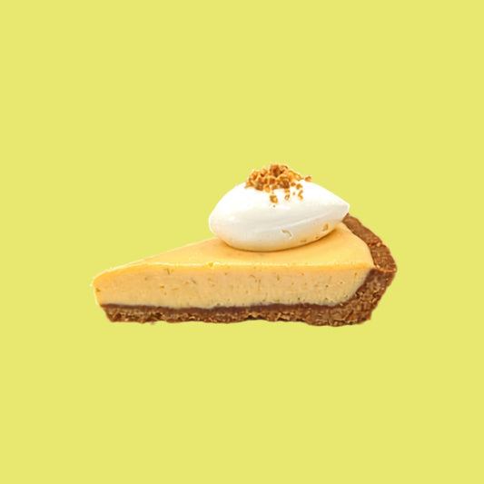 Slice of Key Lime Pie with Ginger crumb base
